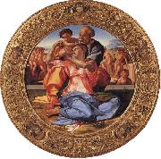 Michelangelo Buonarroti The Holy Family with the Young St.John the Baptist oil on canvas